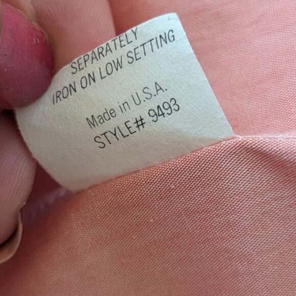 90s Y2k Gathered Seersucker Skirt Sz 8 Peach Blue Pink Stripe EUC - Picture 7 of 8